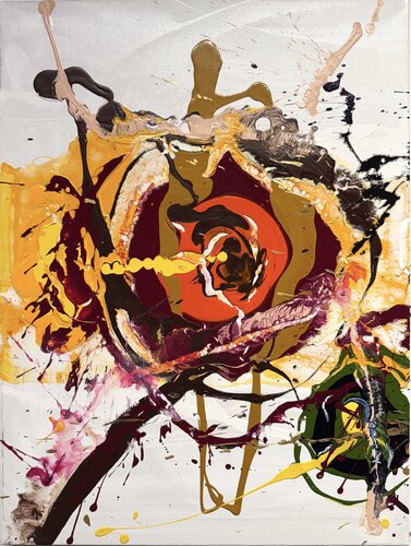 Circles white 3 di David Utzon, Pittura in vendita su Singulart
