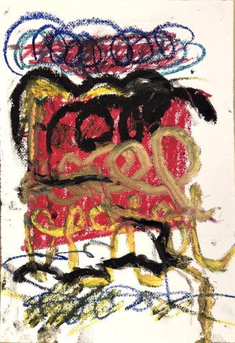 Caligrafy fat 1 di David Utzon, Pittura in vendita su Singulart