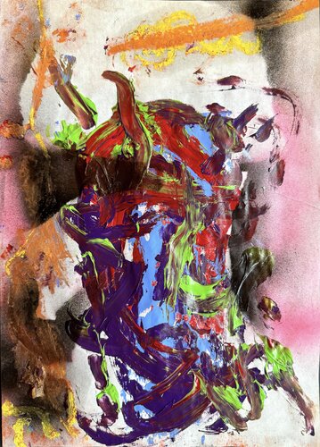 Calligrafy acrylic 1 by David Utzon, 油畫 for Sale on Singulart