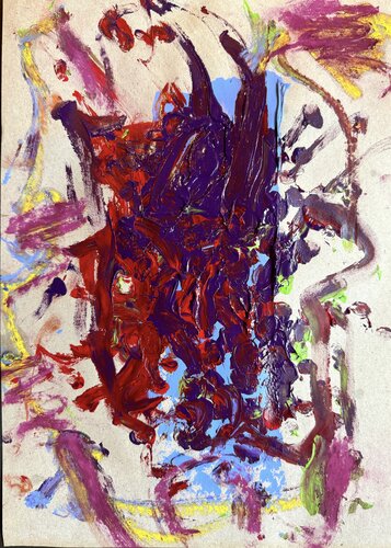 Calligrafy acrylic 4 by David Utzon, 油畫 for Sale on Singulart