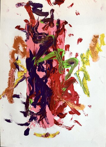 Calligrafy acrylic 5 by David Utzon, 油畫 for Sale on Singulart
