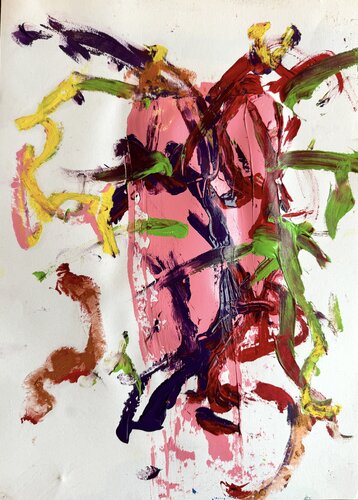 Calligrafy acrylic 6 by David Utzon, 油畫 for Sale on Singulart