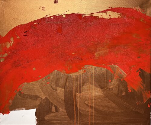 Pigment Depth Red 1 di David Utzon, Pittura in vendita su Singulart