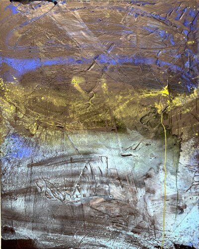 Strokes with pigment 1 di David Utzon, Pittura in vendita su Singulart