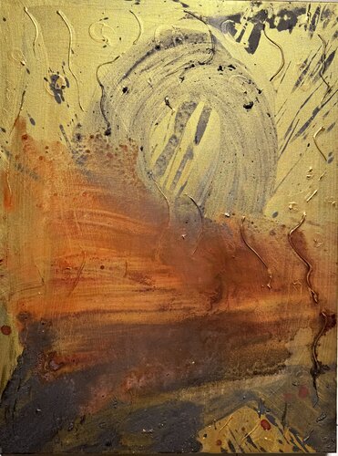 Flow Gold 1 von David Utzon, Malerei kaufen auf Singulart