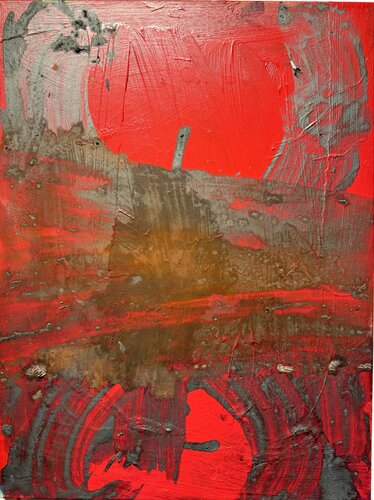 Flow Red & blue 2 by David Utzon, 회화 for Sale on Singulart