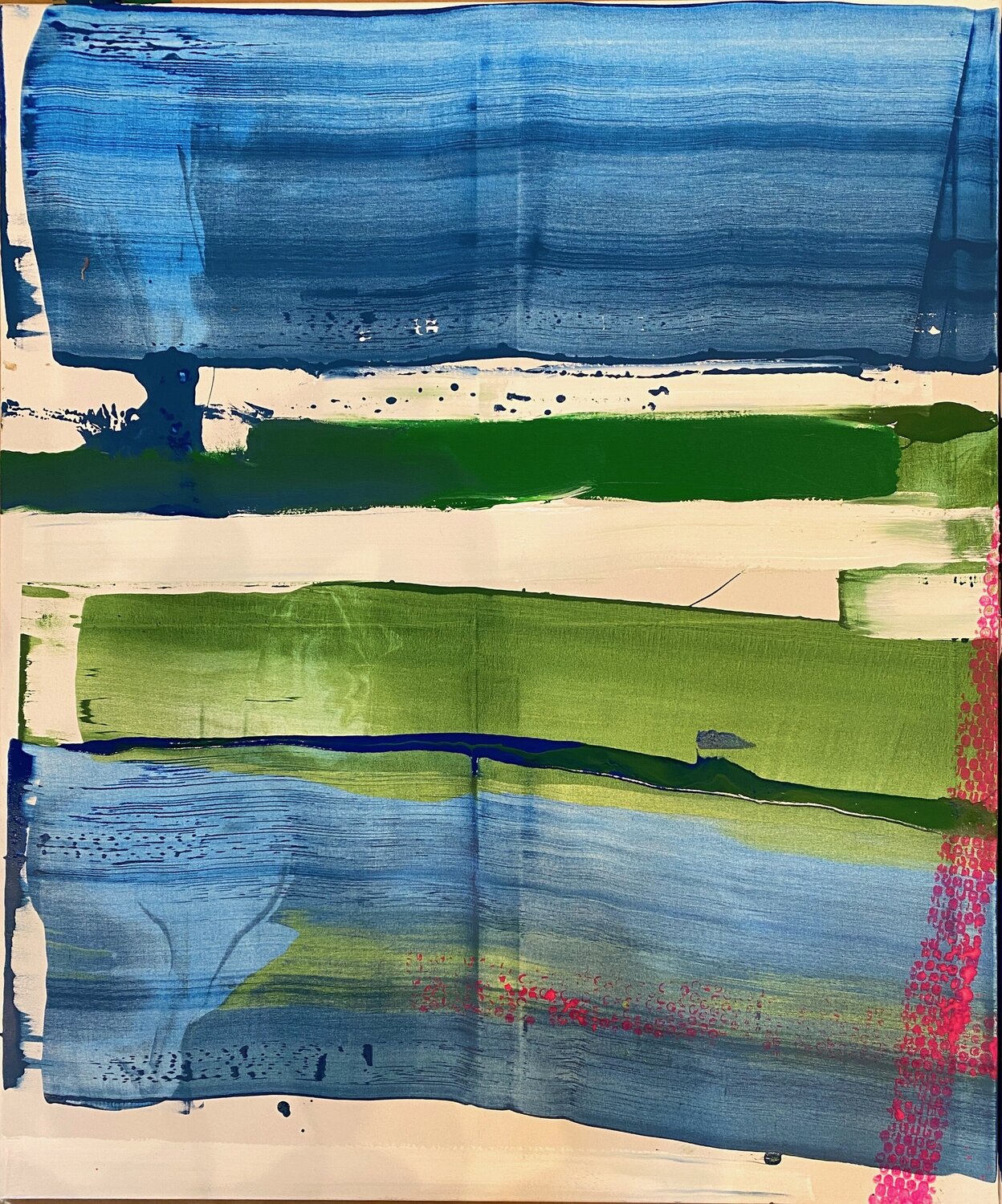 Strokes green, blue, pink dots.2 David Utzon