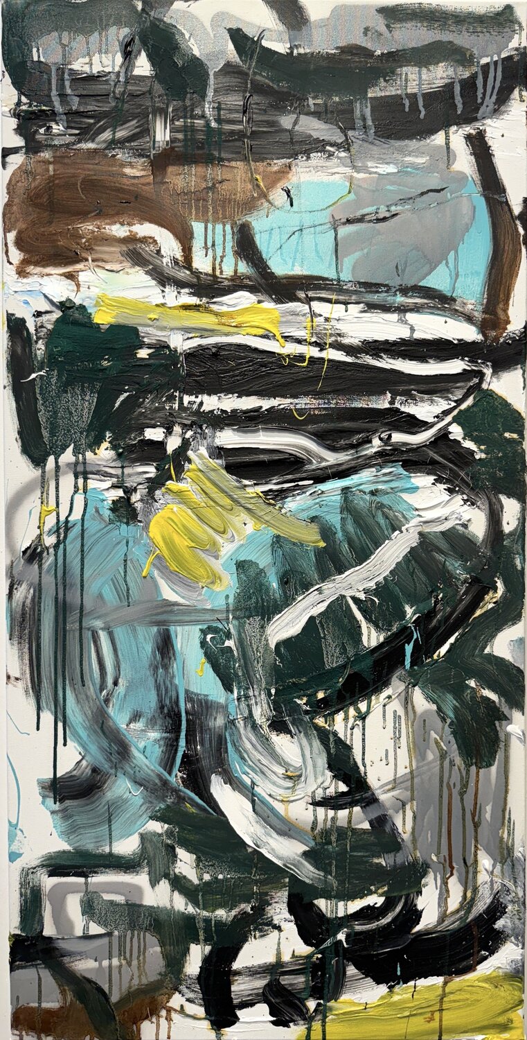 Untitled - turquoise, grey, yellow 4 David Utzon