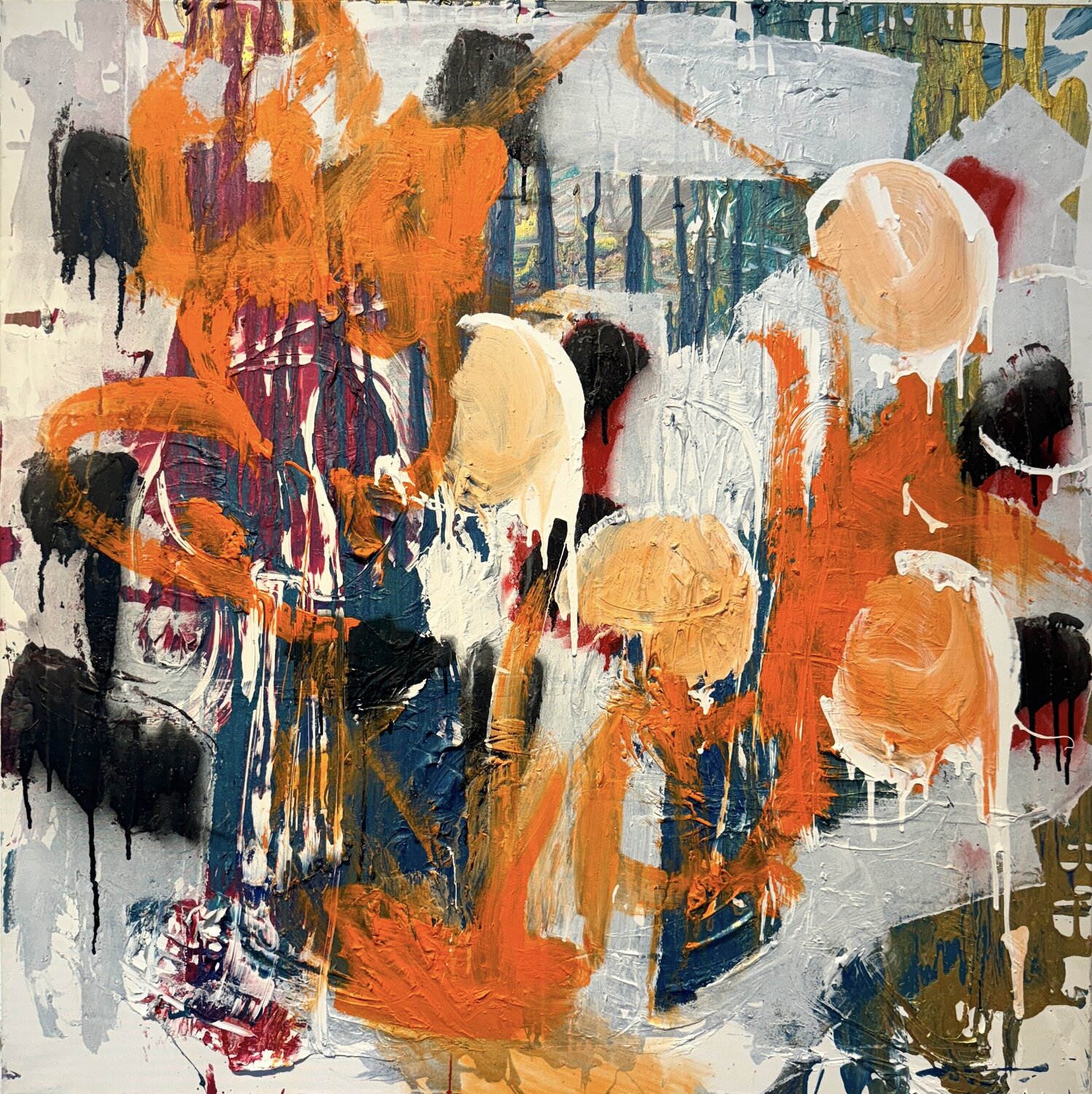 Untitled - orange circles 3 David Utzon