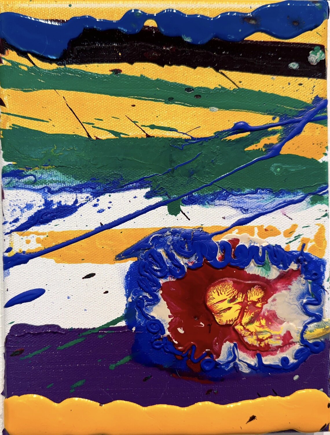 Strokes small, yellow purple blue 4 David Utzon