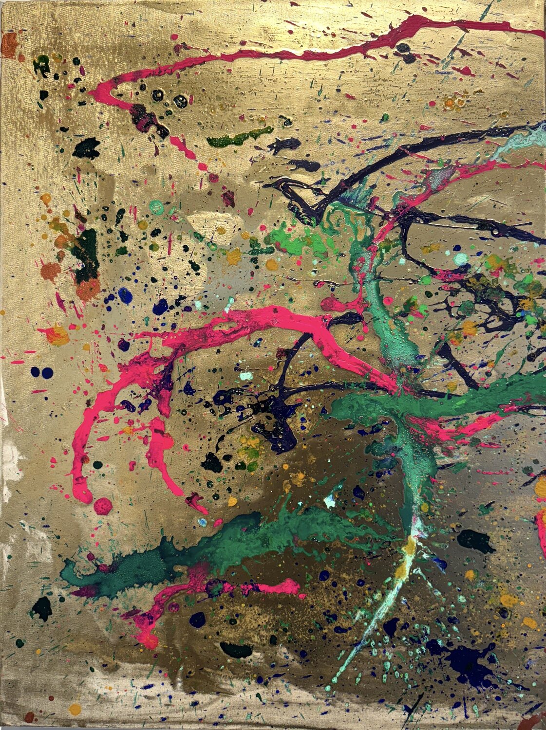 Untitled gold acrylic 1 David Utzon