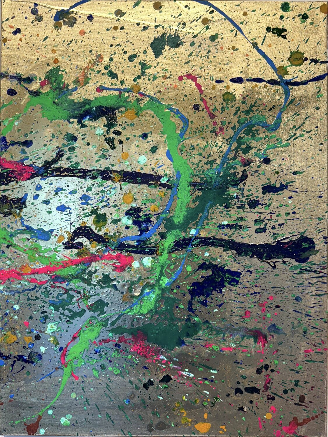 Untitled gold acrylic 3 David Utzon