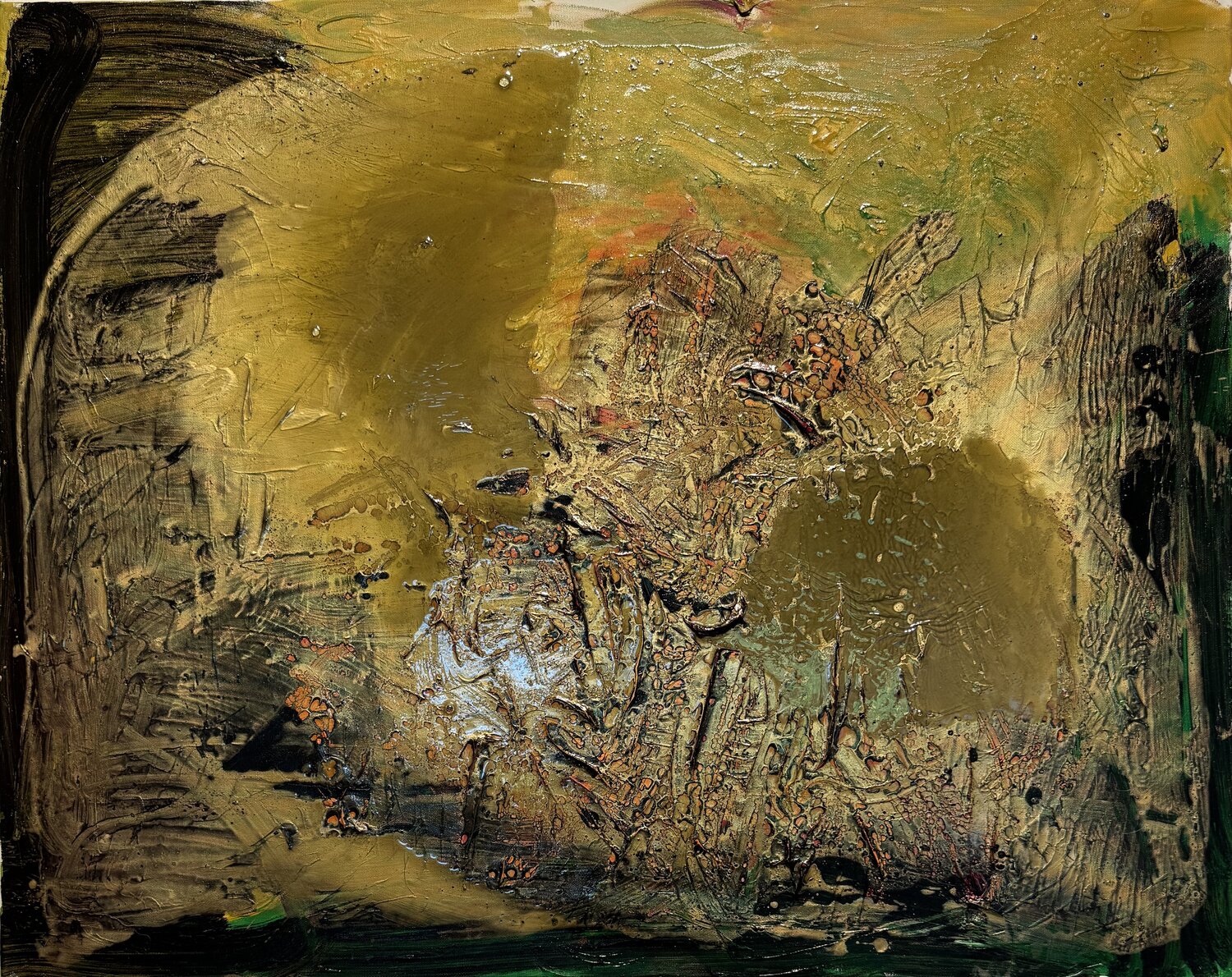 Pure gold 2 David Utzon Originalgemälde zu verkaufen