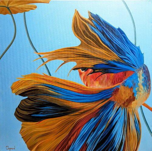 Betta Fish II di Charlène Chagnard, Pittura in vendita su Singulart