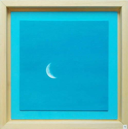 Ciel n°10 – Lune bleue di Charlène Chagnard, Pittura in vendita su Singulart