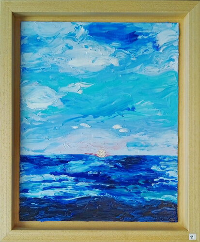 Ciel n°11 – Azur di Charlène Chagnard, Pittura in vendita su Singulart