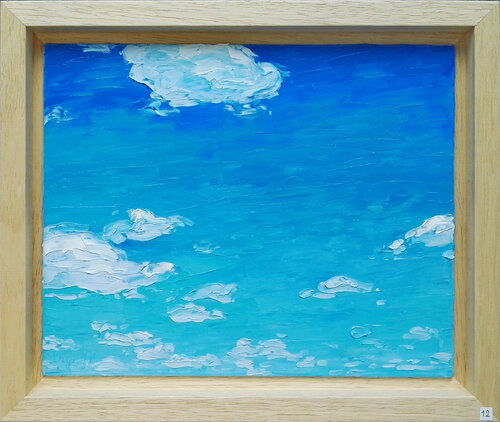 Ciel n°12 – Ciel bleu di Charlène Chagnard, Pittura in vendita su Singulart