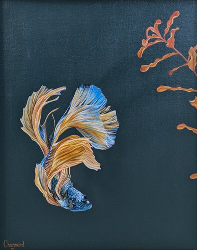 Betta fish III by Charlène Chagnard, Painting for Sale on Singulart