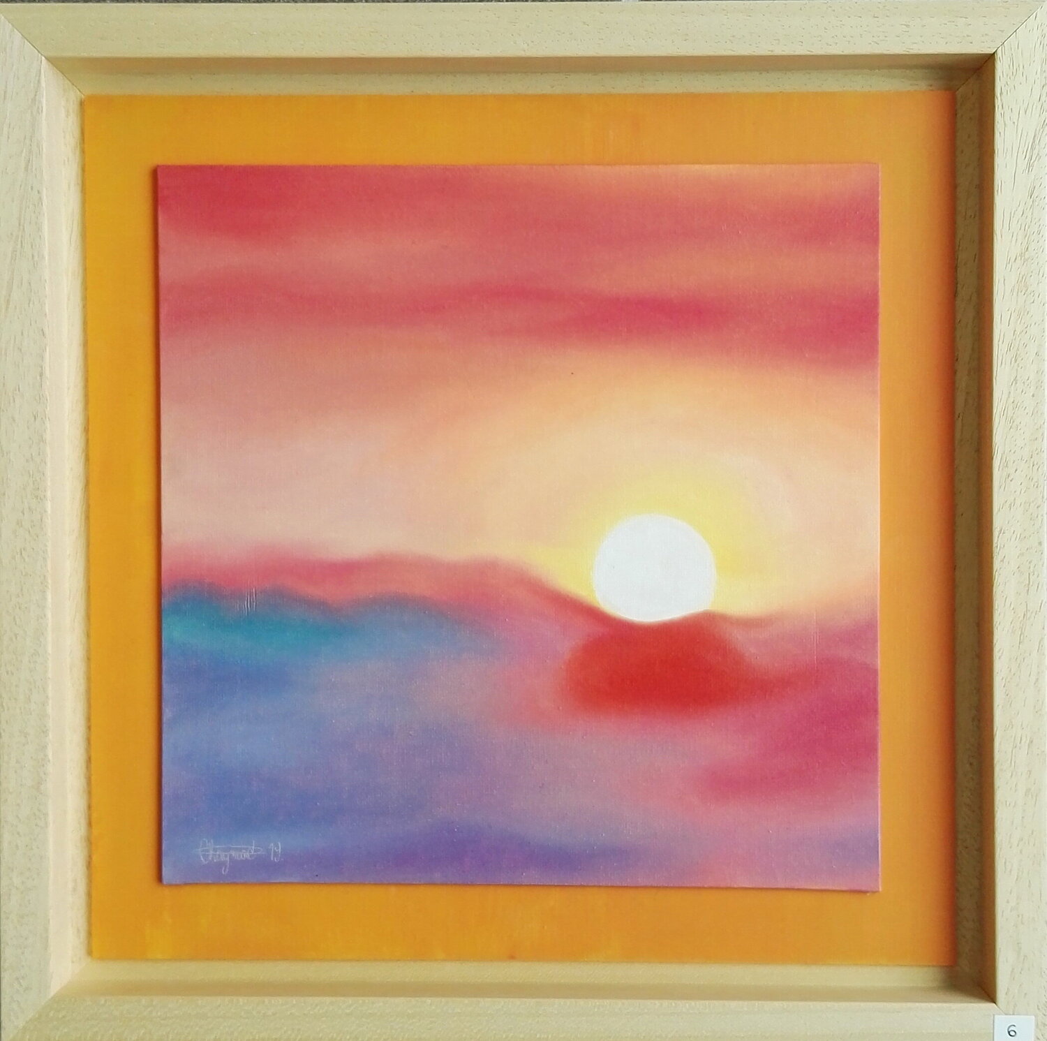 Ciel n°6 – Coucher estival Charlène Chagnard Dipinto originale in vendita
