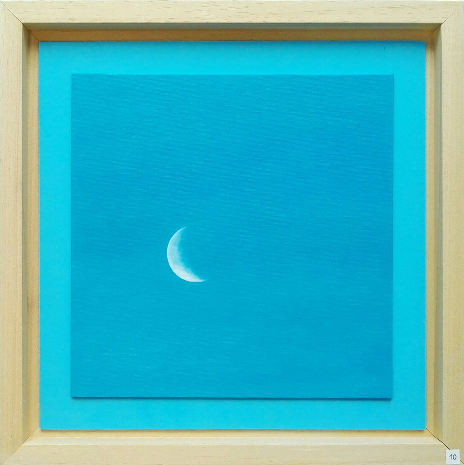 Ciel n°10 – Lune bleue Charlène Chagnard Originalgemälde zu verkaufen