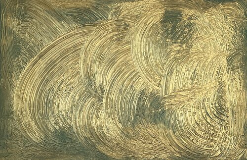 Garden Dreams or oro Gold vert verte verde green grün Abstract Abstract abstraite abstrait abstracta abstracto Abstraktion Abstraction Abstracción Acryl acrylic acrylique acrílico interior design original handmade Exclusive Arts