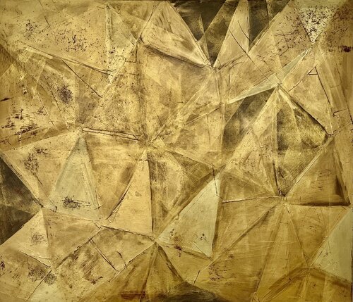 Golden Eye or oro Gold Abstract Abstract abstraite abstrait abstracta abstracto Abstraktion Abstraction Abstracción Acryl acrylic acrylique acrílico interior design original handmade de Exclusive Arts, Pintura a la venta en Singulart