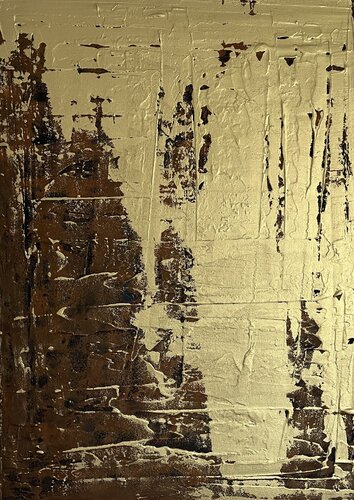 Greengold on grey by Exclusive Arts, 회화 for Sale on Singulart