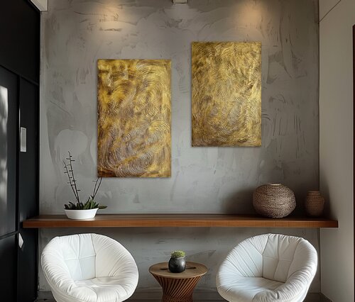 Waves Set of 2 80x50, 90x60 de Exclusive Arts, Pintura a la venta en Singulart