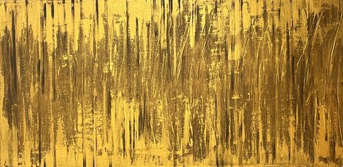 Golden Fire 50х100 cm de Exclusive Arts, Pintura a la venta en Singulart