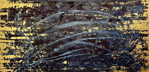 Royal Gold 60x120x2 cm de Exclusive Arts, Pintura a la venta en Singulart
