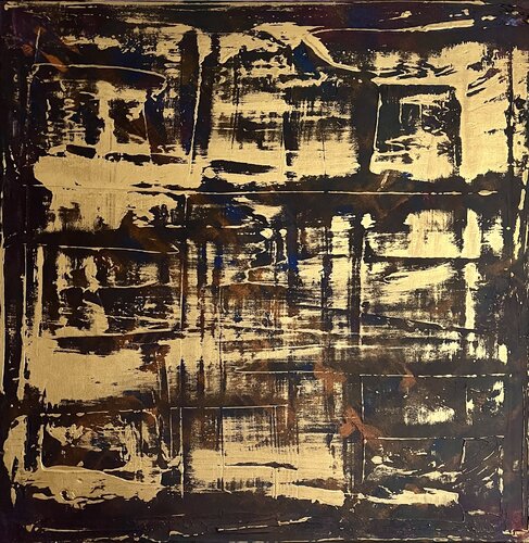 Gold Leaf 70x70x2 cm Exclusive Arts