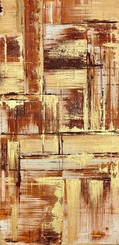 Field Study Ochre 100x50x2 cm van Exclusive Arts, Schilderij te koop op Singulart