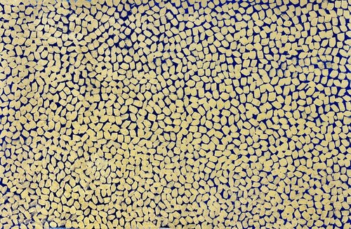 Gold on Blue 75x115x2 cm de Exclusive Arts, Pintura a la venta en Singulart