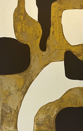 Golden River 110x70x2 cm de Exclusive Arts, Pintura a la venta en Singulart