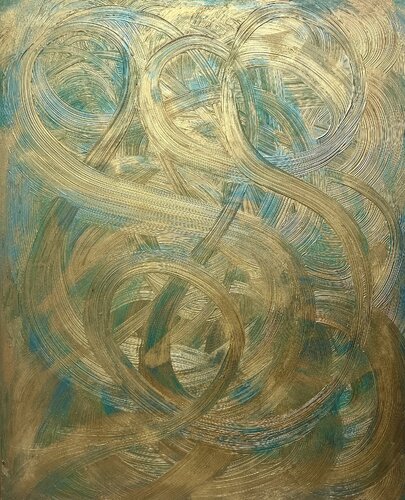 Green Garden 100x80x2 cm de Exclusive Arts, Pintura a la venta en Singulart