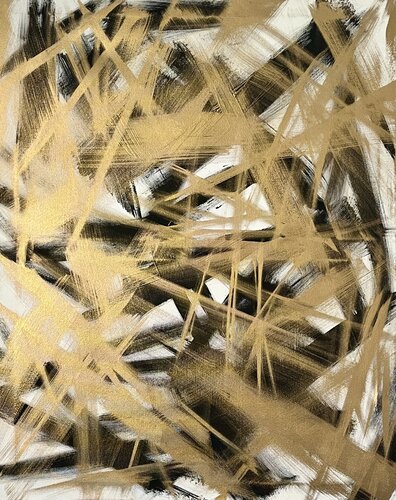 Golden Spirit 100x80x2 cm van Exclusive Arts, Schilderij te koop op Singulart