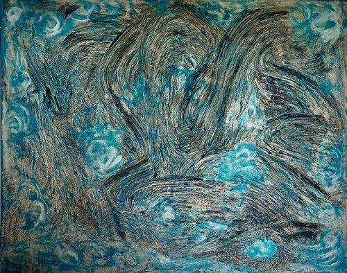 Deep Blue 80x100x2 cm de Exclusive Arts, Pintura a la venta en Singulart