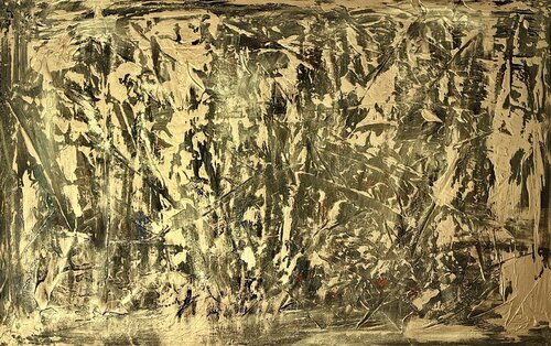 Gold Leaf 70x110x2 cm di Exclusive Arts, Pittura in vendita su Singulart