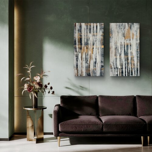 White Drift Set of two 100x50x2 cm van Exclusive Arts, Schilderij te koop op Singulart