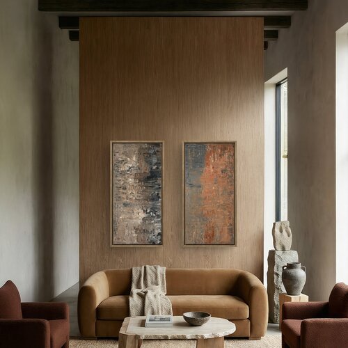 Where Silence Dwells Set of two 100x50x2 cm di Exclusive Arts, Pittura in vendita su Singulart