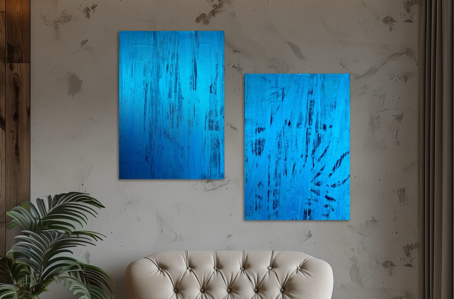 Blue flow Set of 2 Exclusive Arts