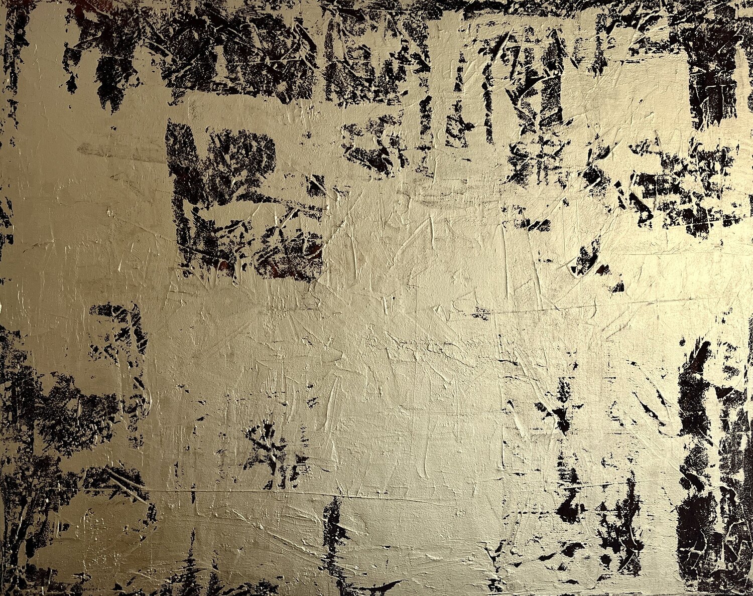 Greengold on grey 80x100x4 cm Exclusive Arts