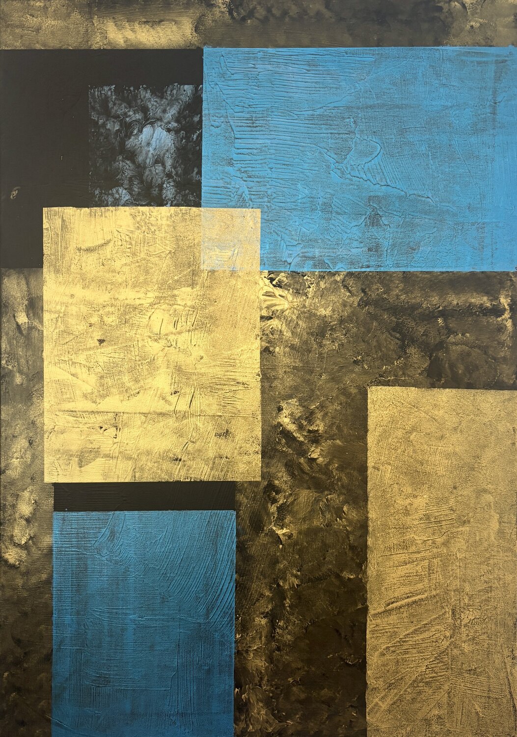 Auric Fragments 70x100x2 cm Exclusive Arts Original painting for sale