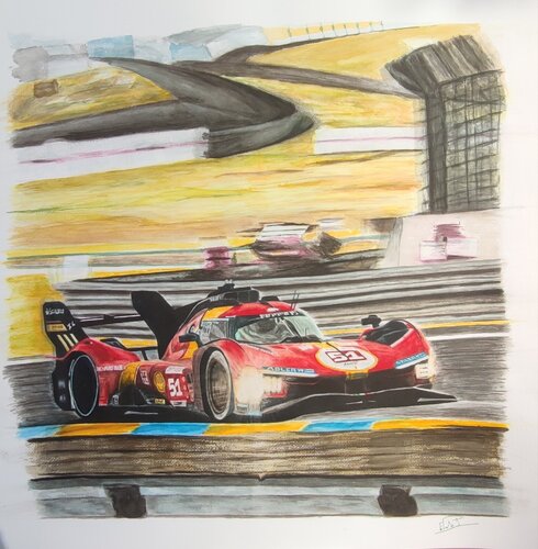 Ferrari 499P van Éric Pawlak, Schilderij te koop op Singulart