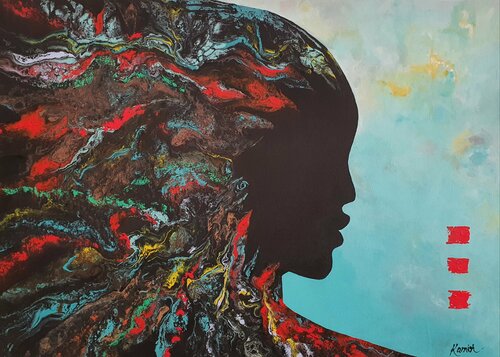 My African Dream  - Contemplation von Karnish Art, Malerei kaufen auf Singulart
