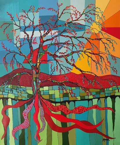 I AM the Storyteller - Sunshine and Magical Moments van Karnish Art, Schilderij te koop op Singulart