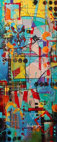 The Guardians of Wisdom di Karnish Art, Pittura in vendita su Singulart