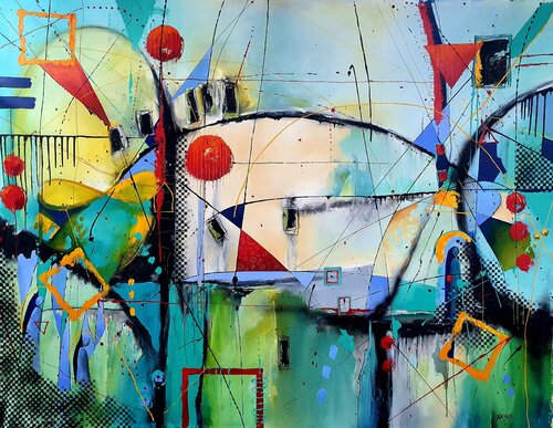 The Guardians Ad Infinitum - Extra Large Artwork van Karnish Art, Schilderij te koop op Singulart