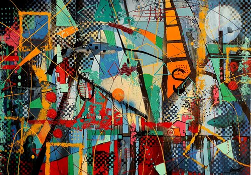 Poseidon - Blue Moon van Karnish Art, Schilderij te koop op Singulart