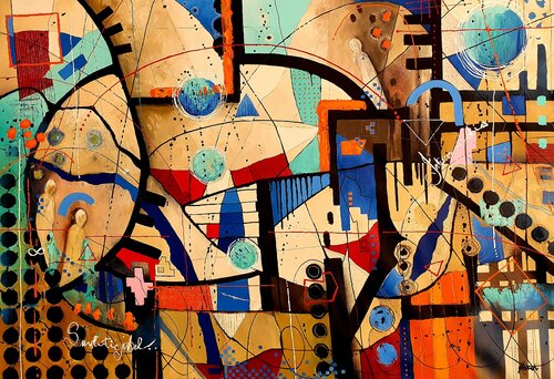 Festina Lente - Make Haste Slowly - Extra Large Artwork van Karnish Art, Schilderij te koop op Singulart